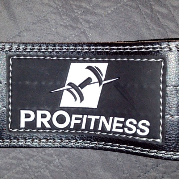 PRO FITNESS WEIGHTLIFTING BELT LEATHER - Picture 2 of 4